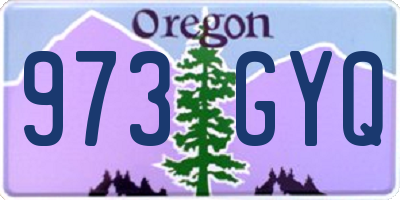 OR license plate 973GYQ