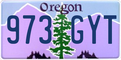 OR license plate 973GYT