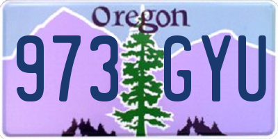 OR license plate 973GYU