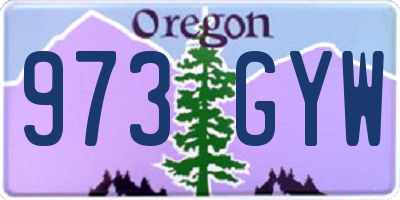 OR license plate 973GYW