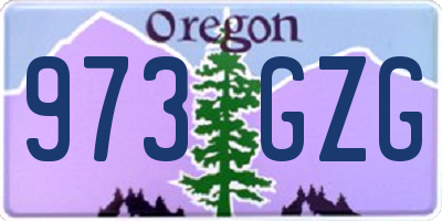OR license plate 973GZG