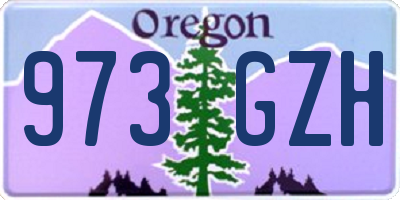 OR license plate 973GZH