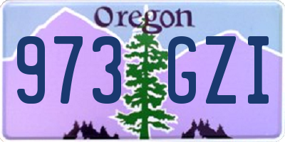 OR license plate 973GZI
