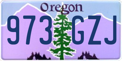 OR license plate 973GZJ
