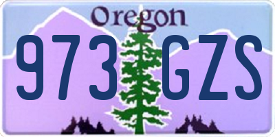 OR license plate 973GZS