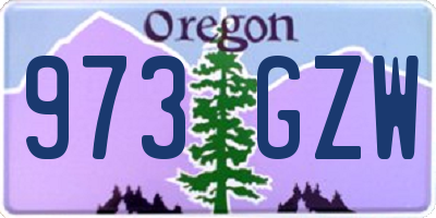 OR license plate 973GZW