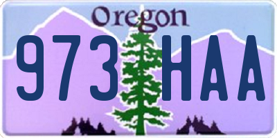 OR license plate 973HAA