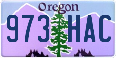 OR license plate 973HAC