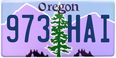OR license plate 973HAI