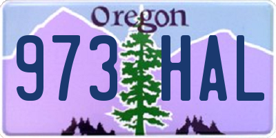 OR license plate 973HAL