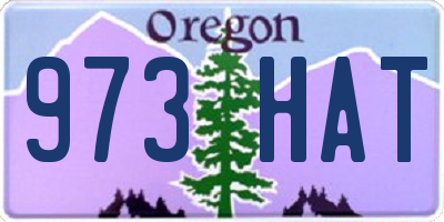 OR license plate 973HAT