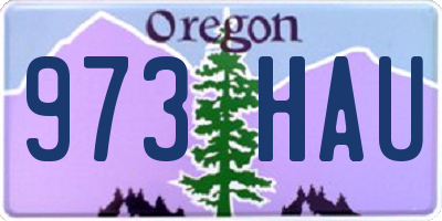 OR license plate 973HAU