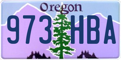 OR license plate 973HBA