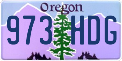 OR license plate 973HDG