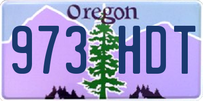 OR license plate 973HDT