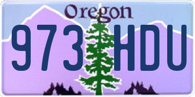 OR license plate 973HDU