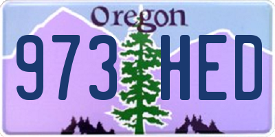 OR license plate 973HED