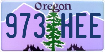 OR license plate 973HEE