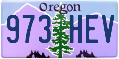 OR license plate 973HEV