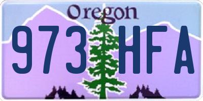 OR license plate 973HFA