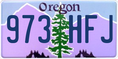 OR license plate 973HFJ