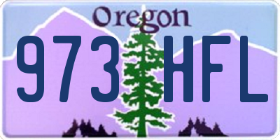 OR license plate 973HFL