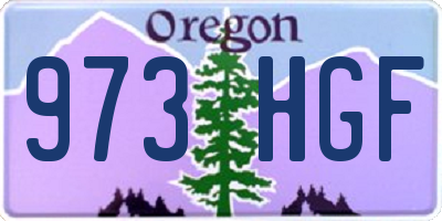 OR license plate 973HGF