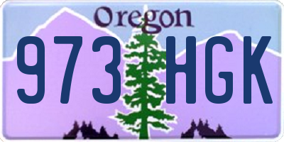 OR license plate 973HGK