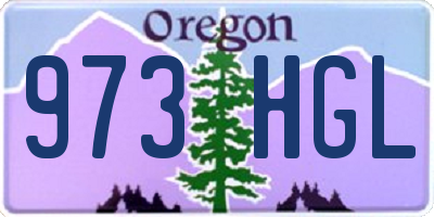 OR license plate 973HGL