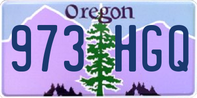 OR license plate 973HGQ