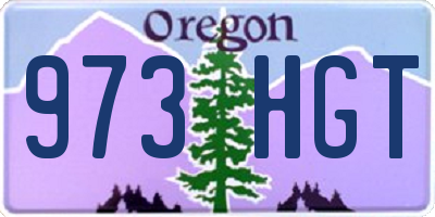 OR license plate 973HGT