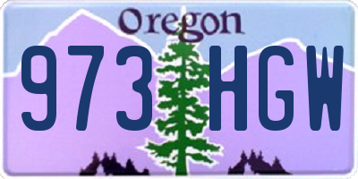 OR license plate 973HGW