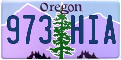 OR license plate 973HIA