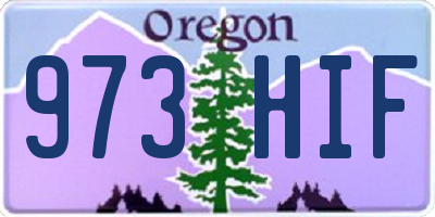 OR license plate 973HIF