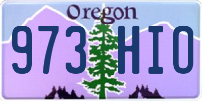 OR license plate 973HIO