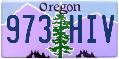 OR license plate 973HIV