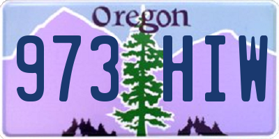 OR license plate 973HIW