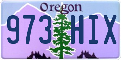 OR license plate 973HIX