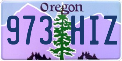 OR license plate 973HIZ