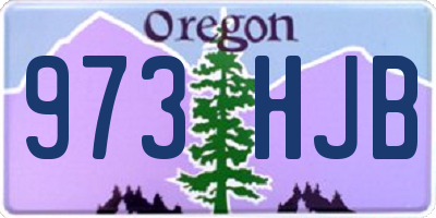 OR license plate 973HJB