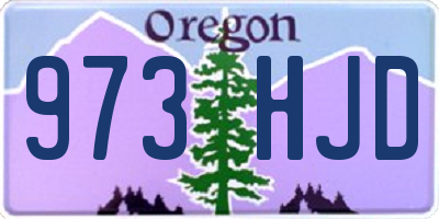 OR license plate 973HJD