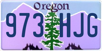 OR license plate 973HJG
