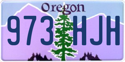 OR license plate 973HJH