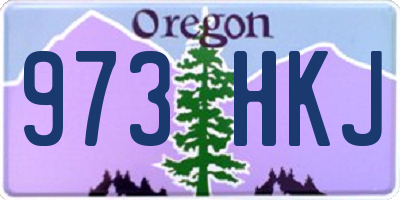 OR license plate 973HKJ