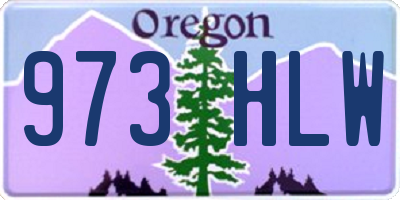 OR license plate 973HLW