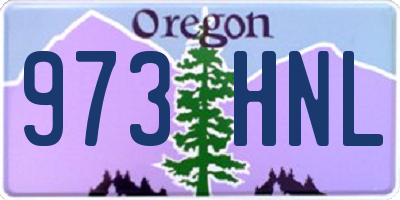 OR license plate 973HNL