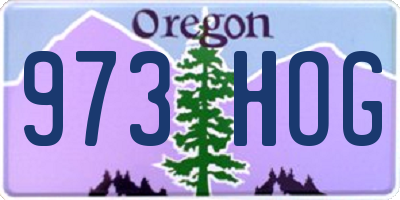 OR license plate 973HOG