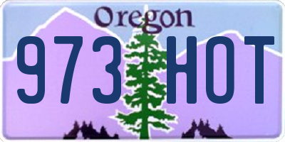 OR license plate 973HOT