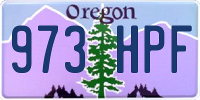 OR license plate 973HPF