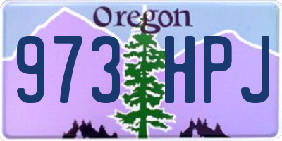 OR license plate 973HPJ